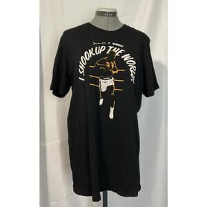 Muhammad Ali Graphic T-Shirt Black Boxing Champ Size Large